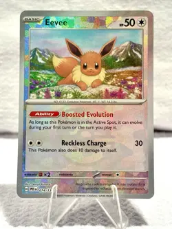 Prismatic Evolutions Eevee 074/131 (Master Ball) Holo Common Pokemon TCG NM - Image 1