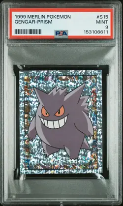1999 MERLIN POKEMON #S15 GENGAR-PRISM PSA 9 - Image 1