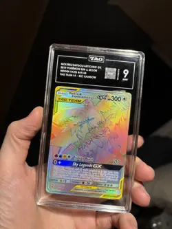 Pokemon 2019 Moltres & Zapdos & Articuno GX NM Rainbow 69/68 Hidden Fates TAG 9 - Image 3