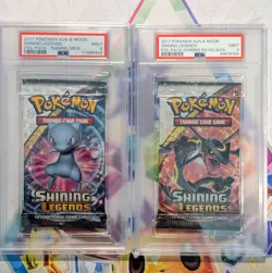 vintage 2017 Pokemon Shining Legends Booster Packs Bundle MEW & RAYQUAZA PSA 9s - Image 1