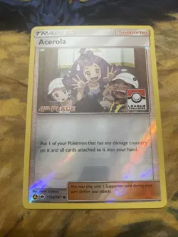 Acerola 4th Place 112a/147 League Promo Pokemon TCG Burning Shadows LP - Image 1