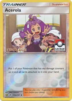 1x Acerola - 112a/147 - 3rd Place League Promo Lightly Played Pokemon Organized - Image 1