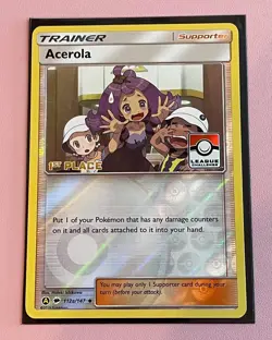 Acerola League promo 1st place Pokemon tcg rare!! - Image 1