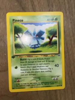 Pokemon Cards: 1st Edition Neo Discovery Common: Pineco 61/75 Mint/NM - Image 1