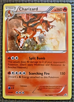2013 Pokemon Legendary Treasures #19 Charizard cosmos Holo LP+ - Image 1