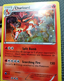 2013 Pokemon Legendary Treasures #19 Charizard cosmos Holo LP+ - Image 3