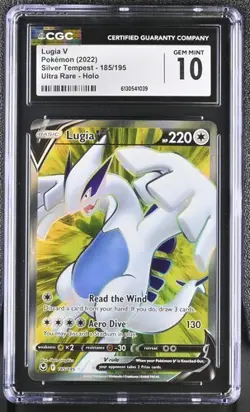 CGC 10 Pokemon English Lugia V 185/195 2022 Silver Tempest - Image 1