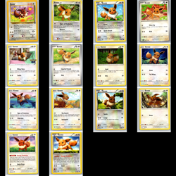 Pokemon TCG - Eevee 14-Card Lot No Duplicates - Image 1