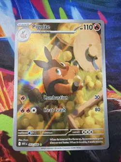 Pignite 097/086- White Flare- Illustration Rare - Pokemon TCG - Near Mint #LA7 - Image 1