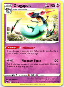 Dragapult 91/192 Rare Deck Exclusives Pokemon NM - Image 1