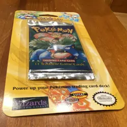 Pokemon TCG Factory Sealed Venusaur Booster Blister Pack WotC 1999 Heavy 34g - Image 1