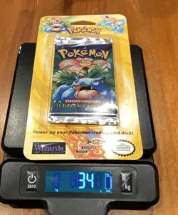 Pokemon TCG Factory Sealed Venusaur Booster Blister Pack WotC 1999 Heavy 34g - Image 5