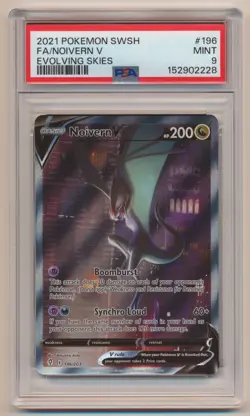 PSA 9 Pokemon Evolving Skies Full Art Noivern V 196/203 MINT Condition! - Image 1