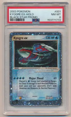 PSA 8 Pokemon Black Star Promo Holo Kyogre EX #001 NM/MINT Condition!! - Image 1