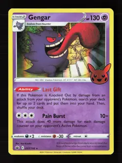 Gengar 057/198 Holo Promo Trick or Trade BOOster Pokemon Near Mint - Image 1
