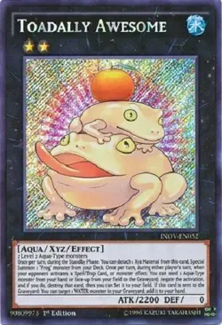 *** TOADALLY AWESOME *** 1ST EDITION SECRET RARE INOV-EN052 (NM) YUGIOH! - Image 1