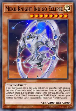 MekkKnight Indigo Eclipse - EXFO-EN019 Super Rare | Yu-Gi-Oh! Card - Image 1