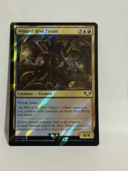 Winged Hive Tyrant SURGE FOIL x1 - MTG Warhammer 40K Rare NM - Image 1