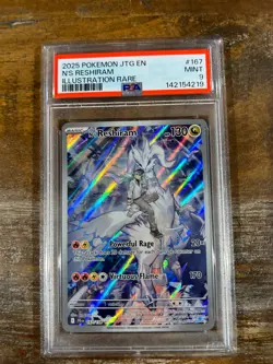 POKEMON 2025 Journey Together Illustration Rare N'S RESHIRAM #167 PSA 9 Mint - Image 1