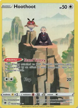 Hoothoot TG12/TG30 Holo Astral Radiance Trainer Gallery Pokemon NM - Image 1