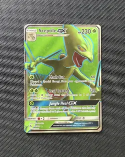 Sceptile GX (Full Art) 196/214 Holo - Pokemon SM - Lost Thunder - HP - Image 1