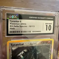 Pokemon Tyranitar EX Delta Species Holo Rare #16 PSA 10 Gem Mint - Image 2