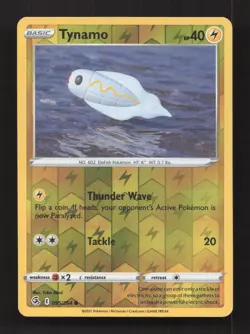 Tynamo 095/264 Common Fusion Strike Pokemon Reverse Holo Moderately Played - Image 1