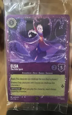Elsa The Fifth Spirit Disney Lorcana Gift Box Promo Glitter Sealed - Image 1