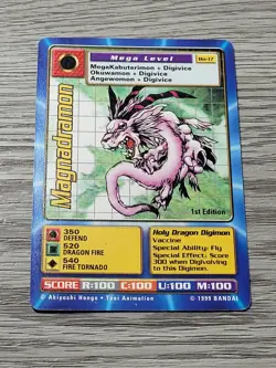 Magnadramon 1st Edition Digimon CCG #Bo-17 Digi-Battle Card Bandai 1999 - Image 1