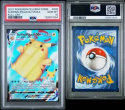 PSA 10 Gem Mint Surfing Pikachu Vmax 009/025 Celebrations Pokemon TCG - Image 1