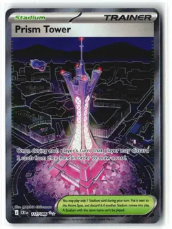 PRISM TOWER 111/086 Ultra Rare Chaos Rising Holo Trainer NM - Image 2