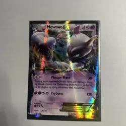 Pokemon Mewtwo EX TCG Ultra Rare Holo Card 61/162 XY Breakthrough NM - Image 1