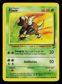 Pokemon Card - Pinsir Base Set 2 29/130 Rare - Image 1