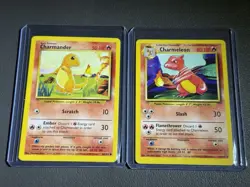 1999 Pokemon Base Set Charmander and Charmeleon 1st Edition - Image 1