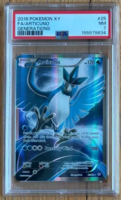 Pokemon 2016 Articuno 25/83 Full Art Holo Generations PSA 7 - Image 1