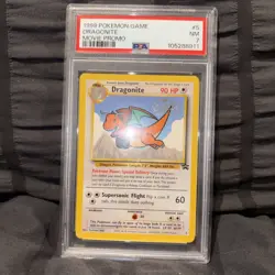1999 Pokemon Game Movie Promo #5 Dragonite PSA 7 Near Mint - Image 1