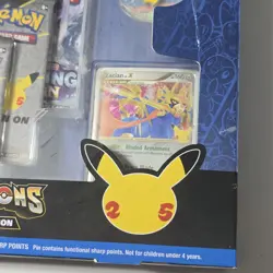 Pokemon TCG 25th Celebrations Deluxe Pin Collection Zacian LV. X Sealed - Image 4