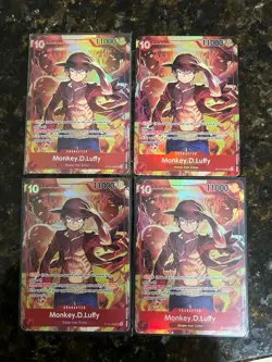 4x Monkey.D.Luffy ST10-006 SR Treasure Booster Set Promo One Piece TCG English - Image 1