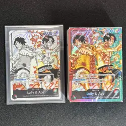 Luffy & Ace Parallel Alt Art Starter Deck Ex ST30-001 (2) +1 Starter Deck Sealed - Image 1