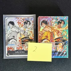 Luffy & Ace Parallel Alt Art Starter Deck Ex ST30-001 (2) +1 Starter Deck Sealed - Image 1
