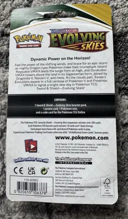Pokemon TCG Evolving Skies Blister Pack English 10 Cards Slowpoke Promo Coin - Image 2