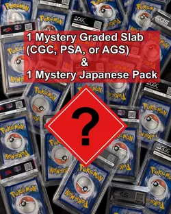 1 Pokemon Mystery Slab + 1 Mystery Japanese Pack (PSA, CGC, or AGS) Graded Card - Image 2