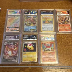 Pokemon TCG ACE Slab Bundle, 2 9’s, 2 8’s and 3 7’s - Image 1