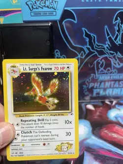 Pokemon TCG Lt. Surge's Fearow Holo Rare Gym Heroes Near Mint 7/132 - Image 2