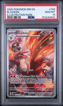Pokemon PSA 10 GEM MT Blaziken Dri En Destined Rivals 192 - Image 1