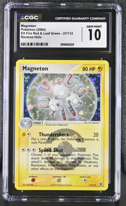 Pokemon Magneton EX Fire Red & Leaf Green 27/112 Reverse Holo CGC 10 Gem Mint - Image 1