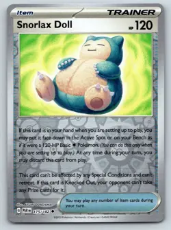 Snorlax Doll 175/182 Uncommon Paradox Rift Pokemon Reverse Holo Near Mint - Image 1