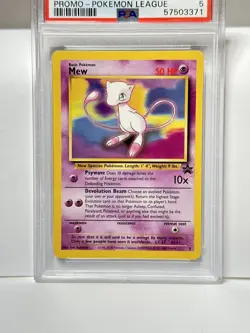 Pokemon League Black Star Mew Promo 2000 PSA 5 EXCELLLENT #8 Vintage WOTC Graded - Image 3