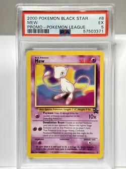 Pokemon League Black Star Mew Promo 2000 PSA 5 EXCELLLENT #8 Vintage WOTC Graded - Image 4
