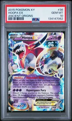 2015 Pokemon XY Ancient Origins Hoopa EX 36/98 #36 PSA 10 - Image 1